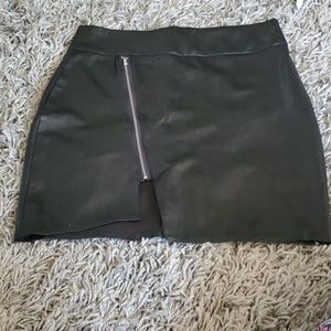 Faux leather skirt
